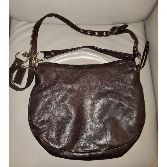 Coach Brown Leather Messenger Shoulder Bag - Picture 10 of 10